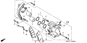 CB750 Передний суппорт