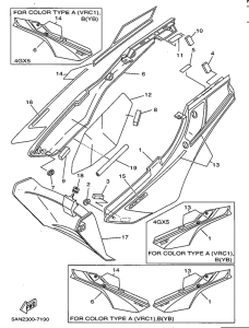 TDR125 Боковые обтекатели