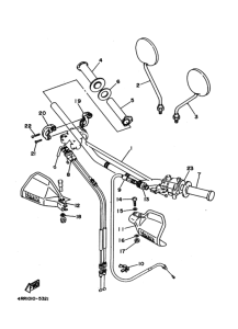 TT250R ｽﾃｱﾘﾝｸﾞﾊﾝﾄﾞﾙ. ｹｰﾌﾞﾙ