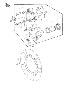 KZ1000 Передний суппорт