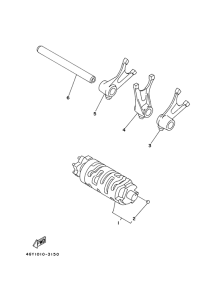 TT250R Barillet. fourchette