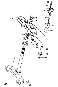 GSF1200S (ABS) Траверса нижняя