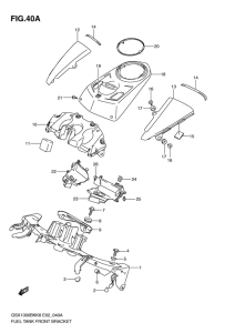 GSX1300BK (ABS) Топливный бак front bracket