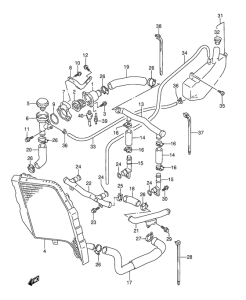 GSX-R1100 Радиатор hose