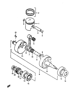 TS125 Вал коленчатый
