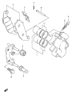 VX800 Передний суппорт