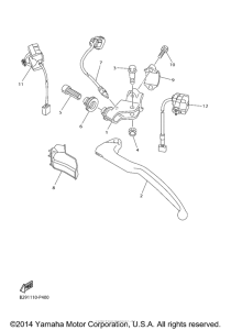 WR250F Рулевые переключатели