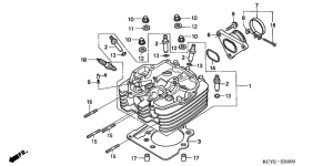 XR400R Головка цилиндров