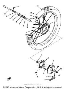 TT250G Переднее колесо