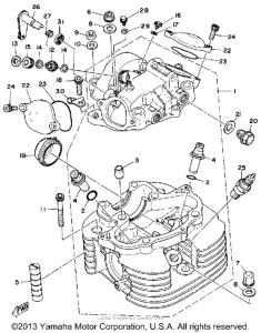 SR500H Головка цилиндров