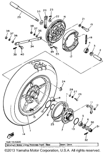 XJ700XN Переднее колесо