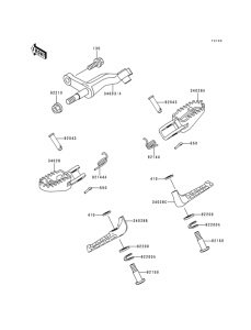 KLX300R Подножки