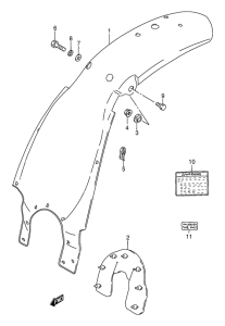 DS80 Заднее крыло