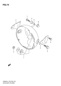 GS500 Фара головного света