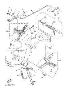 TZR125 Caballetes-estriberas