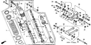 CR250R Задние амортизаторы