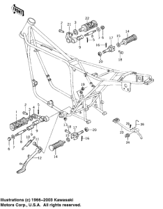 KZ1000 Footrests / stand / brake pedal