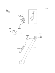 KL650 Подножка