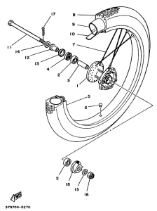 XT350 Переднее колесо