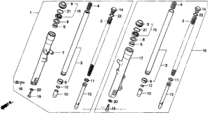 CMX250C Передняя вилка
