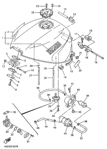 YZF1000R Топливный бак