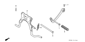 SA75 Kick starter arm /  main stand