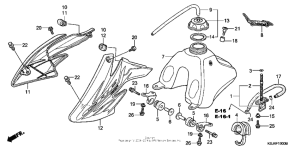 CRF80F Топливный бак