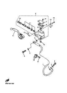 WR400F Передний тормозной цилиндр