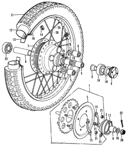 CB350 Переднее колесо
