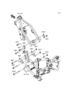 KLX250 エンジンマウント