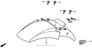 VTR250 Front fender 88-89
