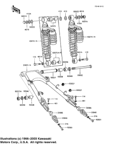 KZ1000 Swing arm / shock absorbers