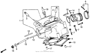CX650 Правая головка цилиндров
