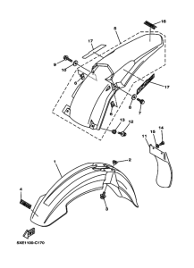 YZ125 YZ125T1 Крыло