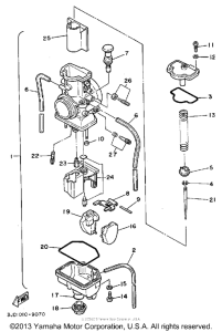 YZ250W Карбюратор