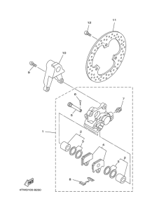 TZ250 Задний суппорт