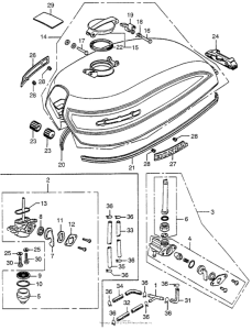 CB750 Топливный бак