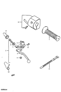 GS850 Left handle switch