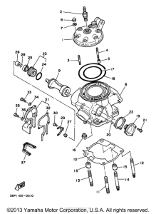 WR250Z Головка цилиндров