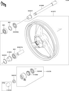ER500 Переднее колесо