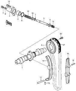 KZ250 Camshaft / chain / tensioner
