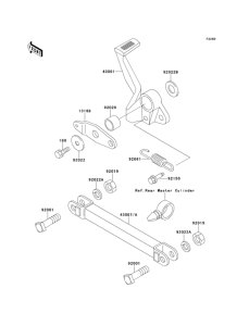 ZR550 Педаль тормоза
