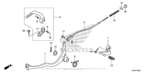 CRF110F Pedal + Kick Starter Arm