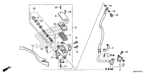 CTX700 DCT Главный тормозной цилиндр перед.