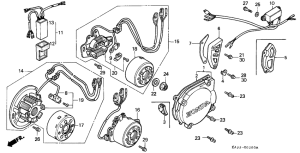 CR125R Left crankcase cover /  generator / c.d.i. unit