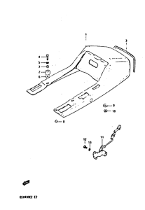 GSX400 Обтекатель сидения