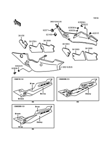 ZX250 Боковые обтекатели