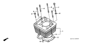 XR400R Цилиндр