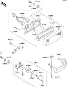 EX500 Задний фонарь