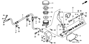 VT1100C2 Rr. brake master cylinder